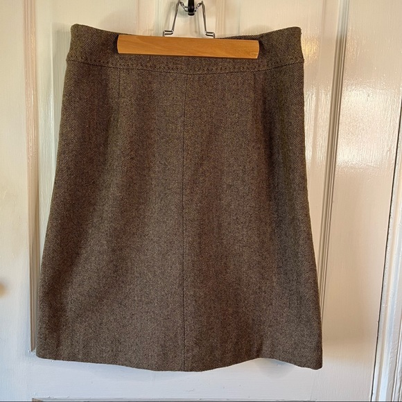 Wool Blend Brown A-Line Gap Skirt Size 4 - Picture 2 of 6